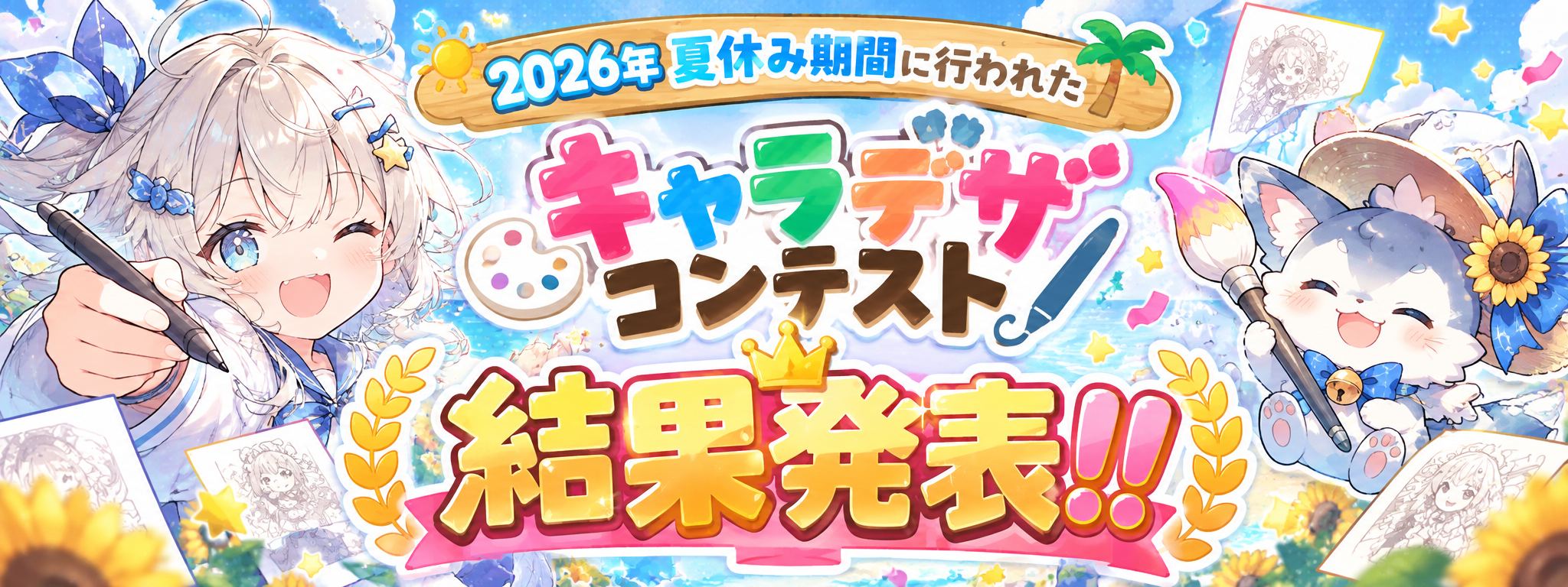 2026年夏休み期間に行われたキャラデザコンテスト 結果発表！！