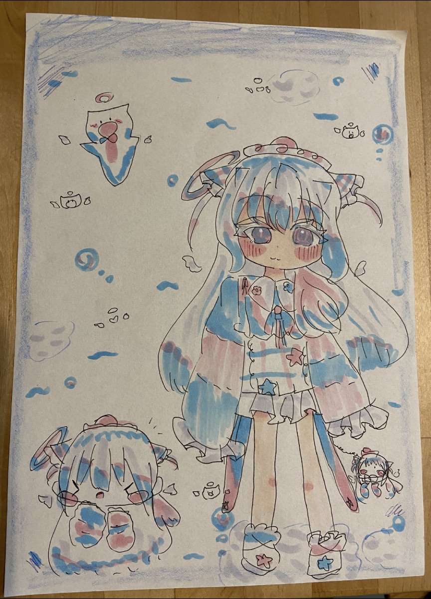大脇彩椰ちゃん（小4）の作品『クリオネてんし』